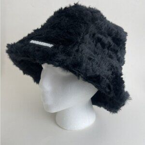 G00325 Soft Plush Women Cute Winter Bucket Hat Wide Brim Fluffy Fisherman‎ Faux